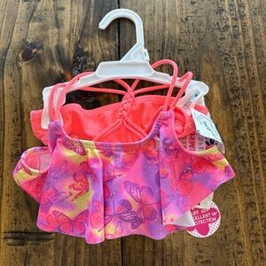 Girls' Pink Butterfly Bikini Set